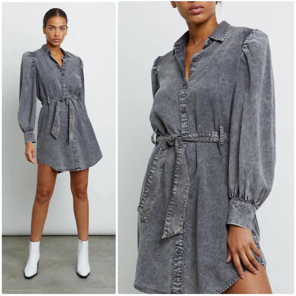 Rails Gray Acid Wash Adele Dress